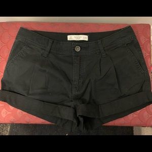 Abercrombie & Fitch Black Cotton Shorts